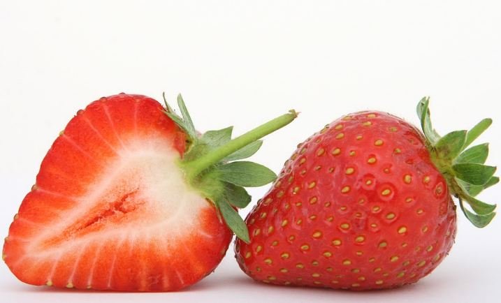 two strawberries