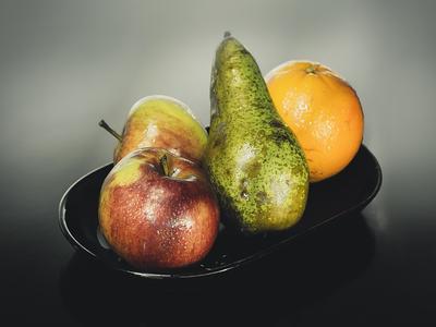 Fresh fruits on a saucer