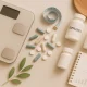 A refined layout of weight loss medications, supplements, and tracking tools symbolizing effective approaches to slimming support.