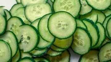 Fresh sliced cucumbers