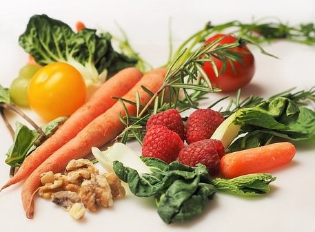 fresh herbs and vegetables