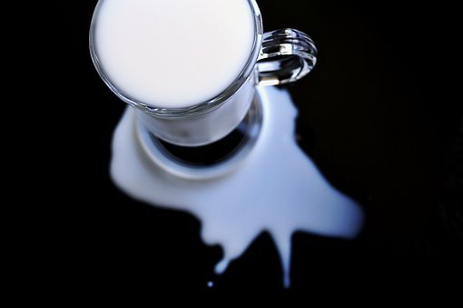 milk spilled