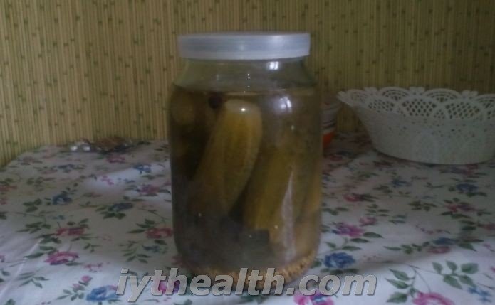 pickles in a jar on the table