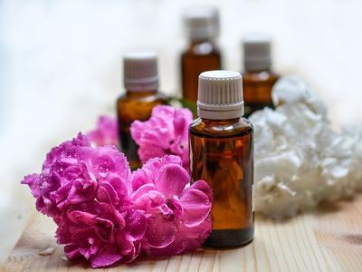 essential oils and flowers