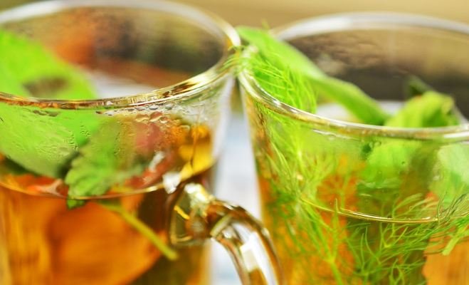 Fennel tea and herbal tea