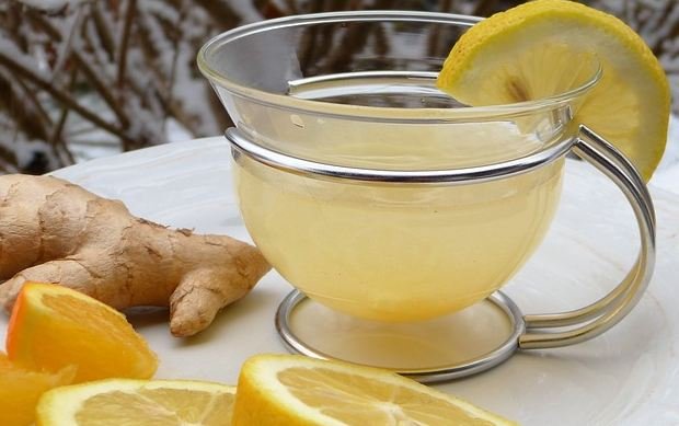 Ginger tea with lemon