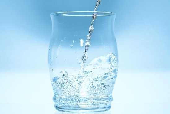 A glass of water