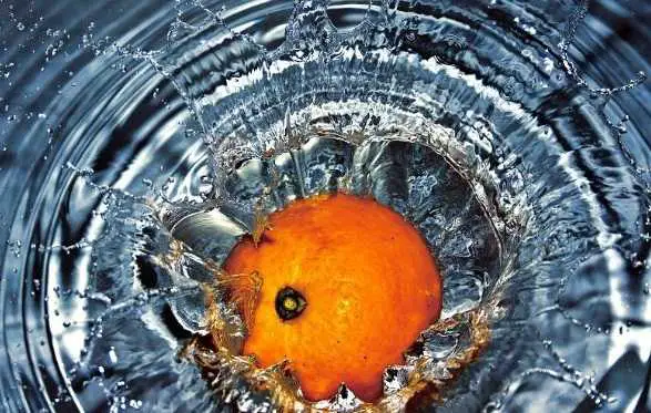 Orange and water