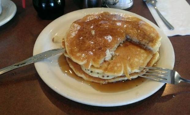 Pancakes with high fructose corn syrup