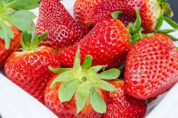 Ripe juicy strawberries