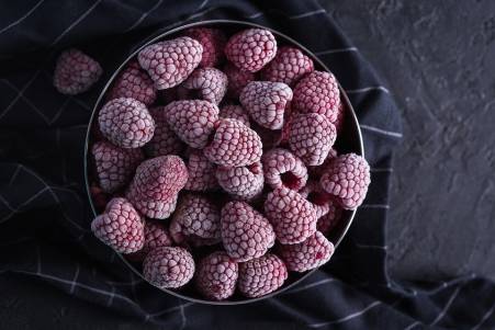 Frozen raspberries