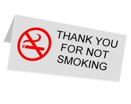 Thank you for not smoking