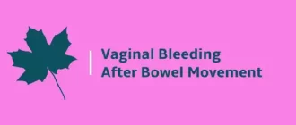 Vaginal Bleeding After Bowel Movement