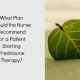 What Plan Should the Nurse Recommend for a Patient Starting Prednisone Therapy?