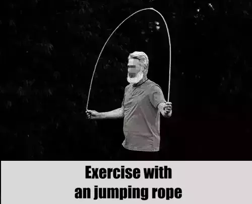 Exercise with an jumping rope